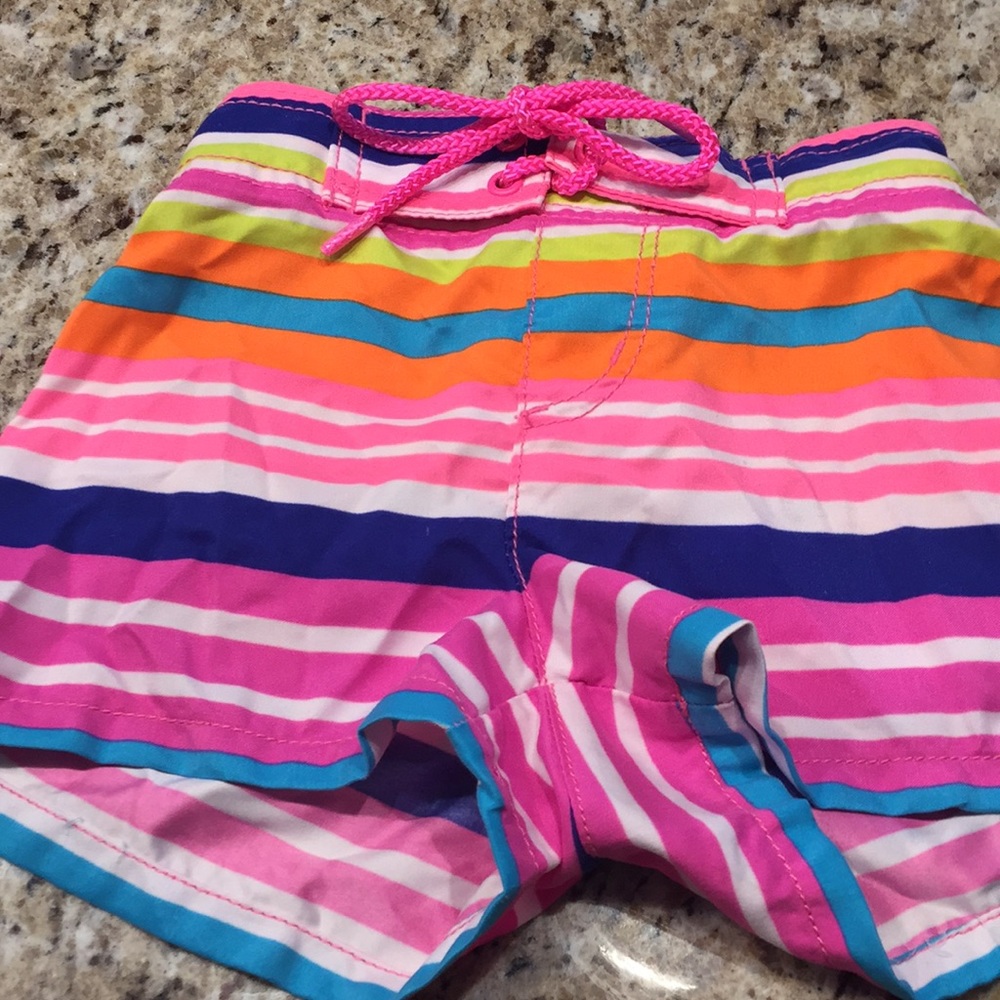 Cute little striped board shorts size 4